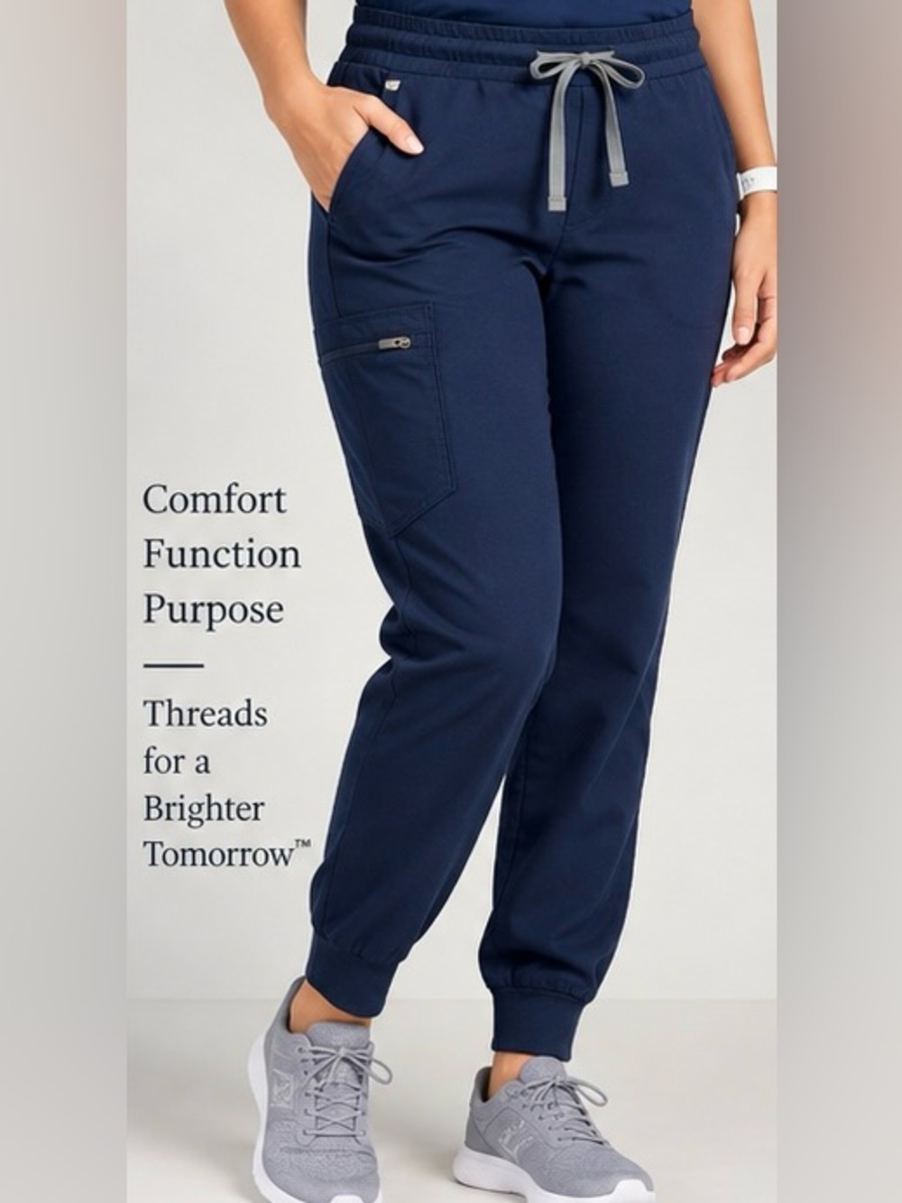 FIGS TECHNICAL COLLECTION NAVY JOGGER SCRUB PANTSB(M)